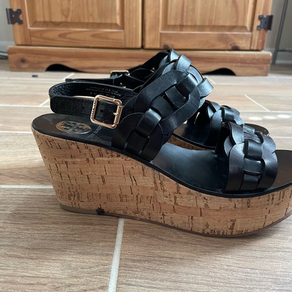 Tory Burch Black Leather Sandals - Picture 5 of 7